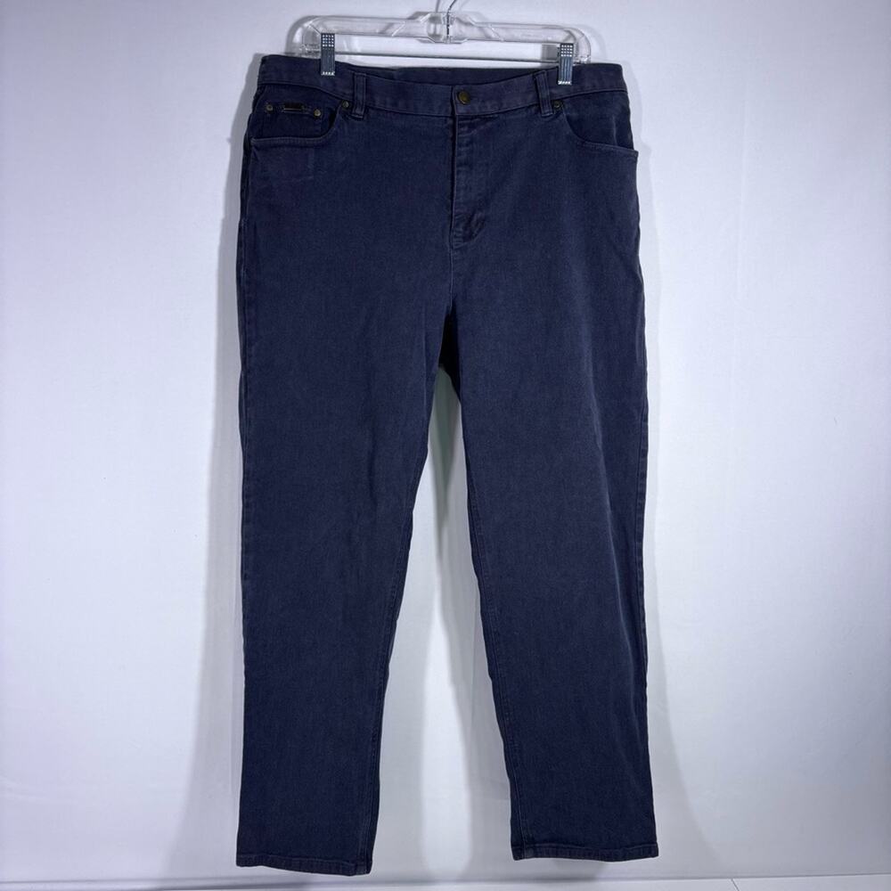 Ralph Lauren Charcoal Denim Straight Leg Jeans Size 16W 1220